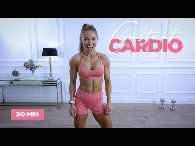 30 Min CONSTANT CARDIO Workout at Home - No Repeat / No Jumping / Low Impact