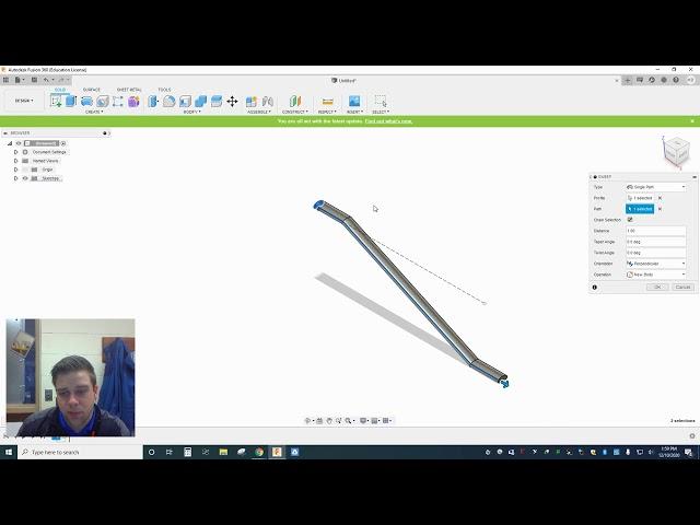 Sweep Tool in Fusion 360