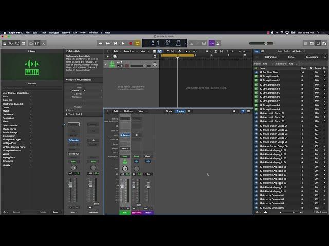 Main Tools & Windows In Logic Pro X