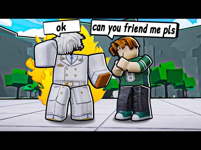 I Met The NICEST KID in Roblox The Strongest Battlegrounds