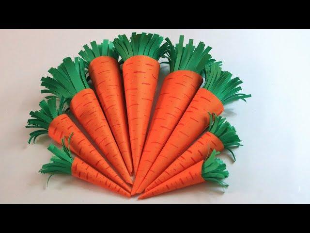 DIY How To Make Paper Carrots | Paper Carrots | DIY Paper Crafts  | Nelufa Crafts |