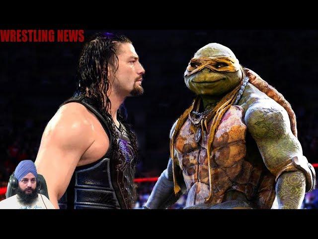 Roman Reings vs Ninja Turtle Match