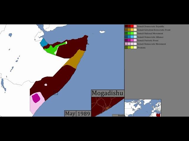 The Somali Civil War - Every Month (1978-Present)