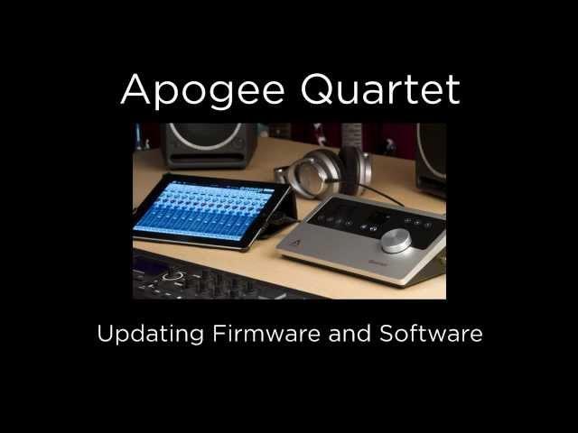 Apogee Quartet - Firmware and Software Update for iOS devices