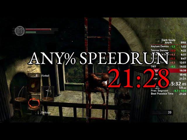 21:28 - Dark Souls Any% Speedrun