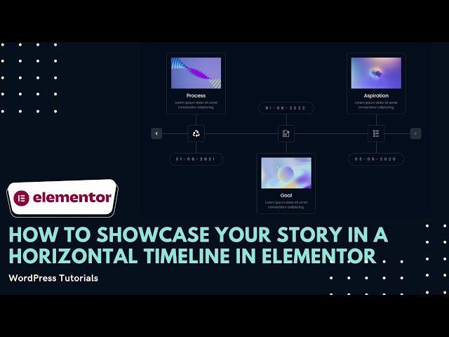 How to showcase your story in a horizontal timeline in Elementor