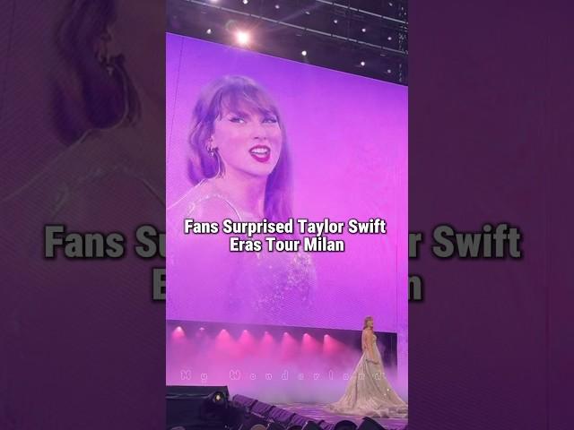 Taylor Swift's REACTION to Fans Surprise in Milan Eras Tour #taylorswift #shorts #surprise