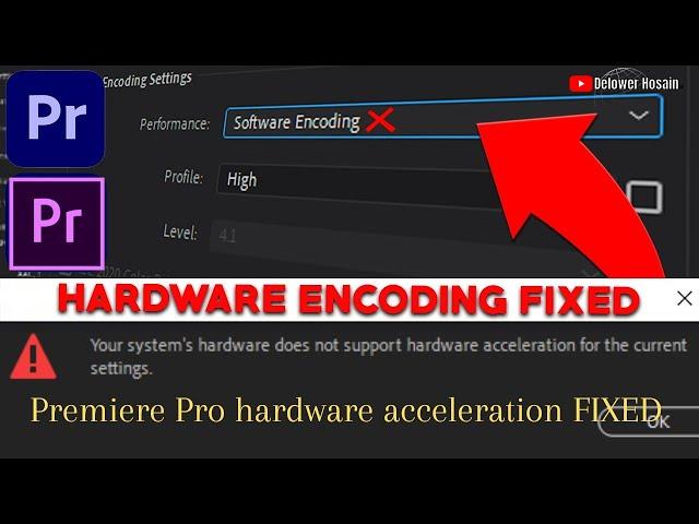 Enable HARDWARE ENCODING In Premiere Pro || FIX Premiere Pro Hardware Acceleration 100% FIXED