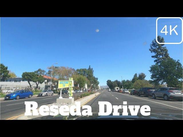 [4K] Reseda City Streets, San Fernando Valley, Los Angeles, 2022 Driving Tour