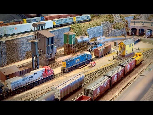 HO Scale Layout Inside a six-door C&O Horse Car