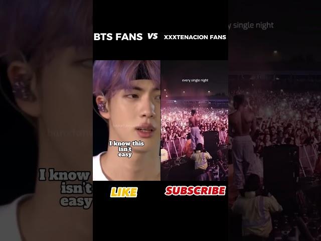 FAN RIVALRY |  BTS FANS VS XXXTENACION FANS  #shorts #xxxtentacion #bts