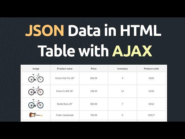 Display JSON data in HTML table using JavaScript