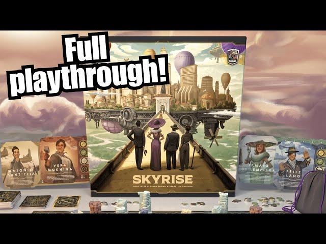 Full playthrough of the board game Skyrise