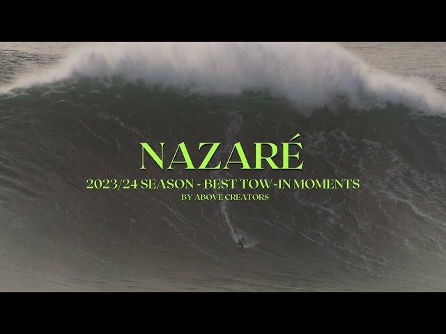 Best Tow-In Surfing Moments at Nazaré 2023-24 | Unbelievable Big Wave Rides!