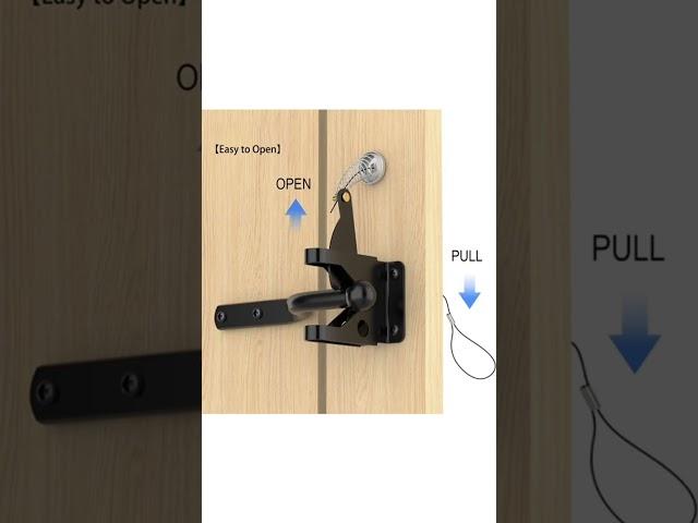Gate Latches for Metal Gates,Self Locking Fence Gate Latch Carbon Steel Black,Gate Latch Hardware
