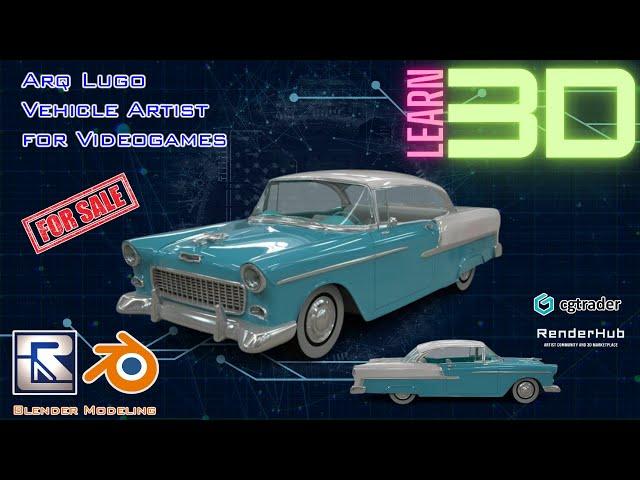 Chevy Belair Coupe 1955 - Learn 3D while you watch Arq Lugo Youtube