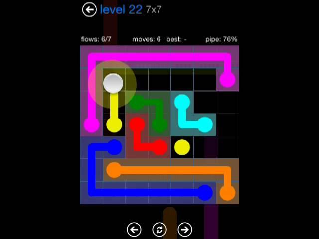 Flow Free 7x7 Level 22 walkthrough Bonus Pack