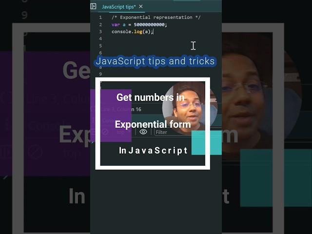 toExponential method in JavaScript #jsbyjs #shorts #coding #learning