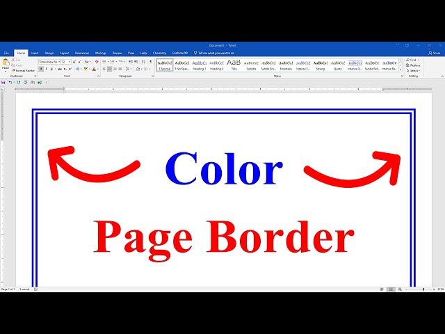 How to Color Page Border in Word