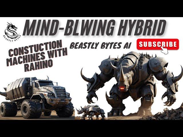 Mind  Blowing Hybrid of Rhino With Construction Machines |Animal Fusion | Beastly Bytes AI