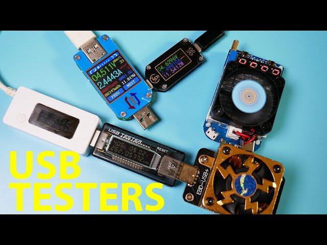 6 USB TESTERS from Aliexpress. Review and TEST