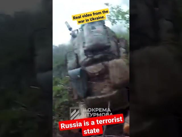 Ukrainian warrior fighting against Russian terrorists