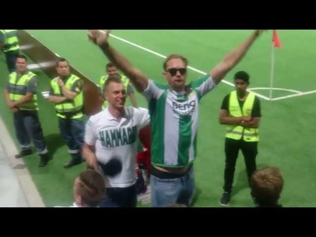 Alexander Skarsgård Gets the Hammarby crowd going!