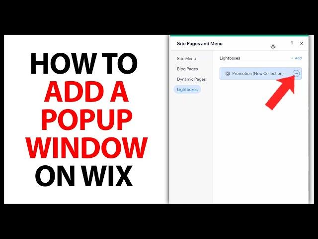 How to Add a Pop Up Window on Wix in 2024