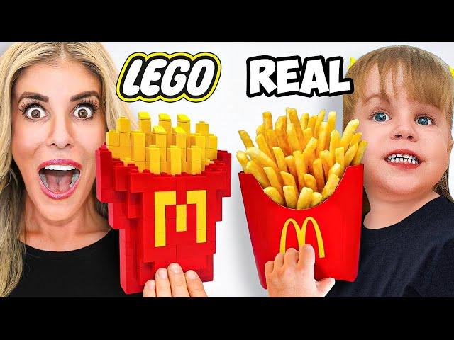 Lego Food Vs Real Food Challenge