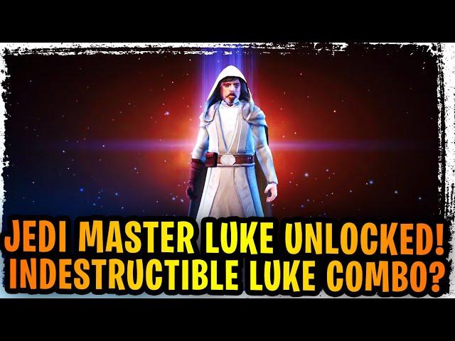 JEDI MASTER LUKE SKYWALKER UNLOCKED! Indestructible Jedi Luke Combo? Easy SLKR Killer!