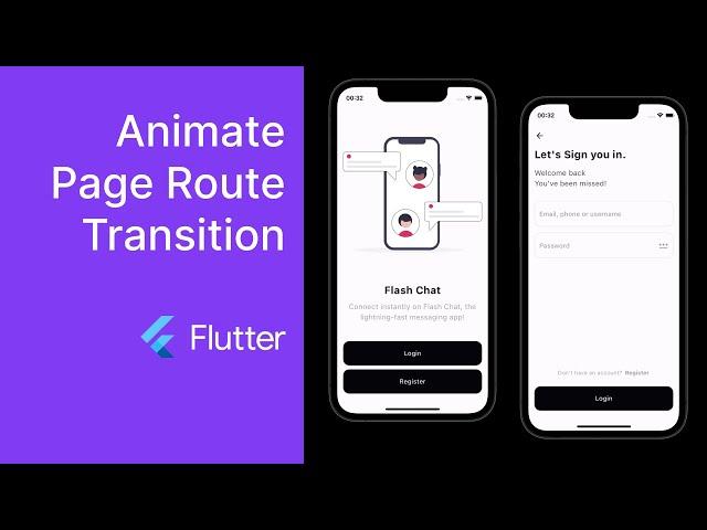 Flutter animate a page route transition - Interactive example