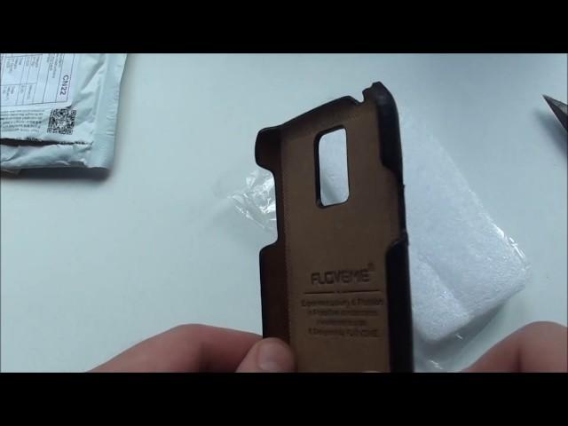 Посылка с Aliexpress.Кожанный чехол для  Samsung Galaxy S5.