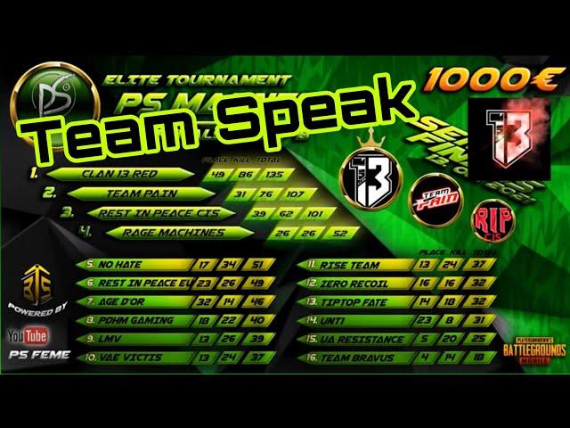 Clan 13 Team Speak || PS MADNESS TOURNAMENT || 1000€ || 2/2 ||