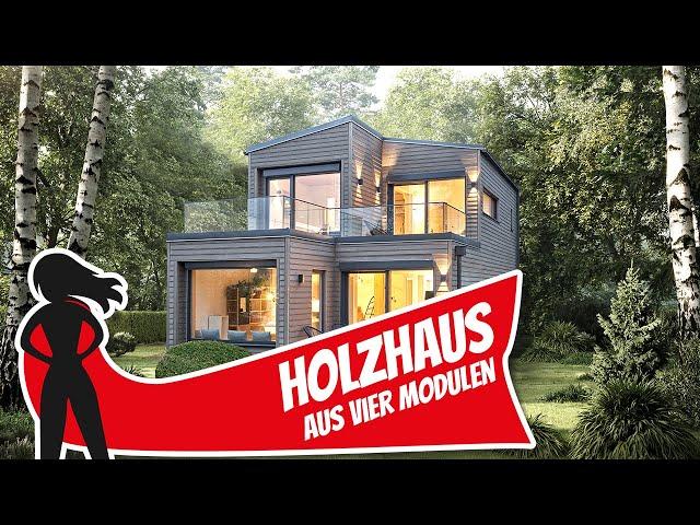 Holzhaus aus XXL-Bausteinen: Variabel geplant und schnell aufgebaut! Haustour Modulhaus Sonnleitner