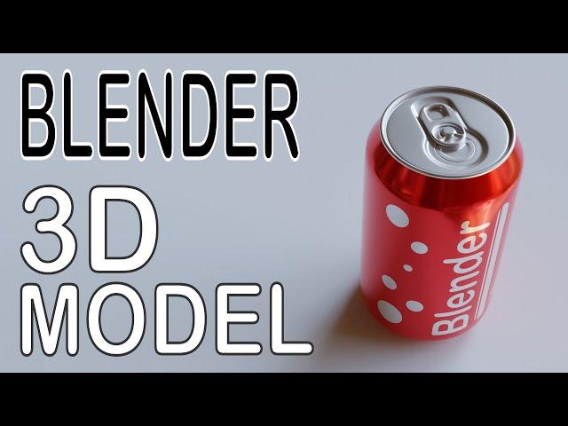 Blender Tutorial: How To Make a 3D Model of a Soda Can