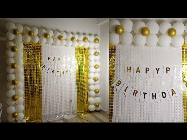 Birthday decoration ideas at home/ how to decorate birthday party at home