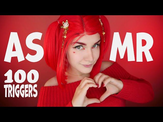 ASMR 2 HOUR ️ 100 RED TRIGGERS for Sleep and Tingles 