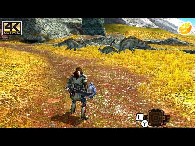 Monster Hunter 4 Ultimate - 3DS Gameplay 4K 2160p / Tywald's HD UI and Texture Pack (Citra)