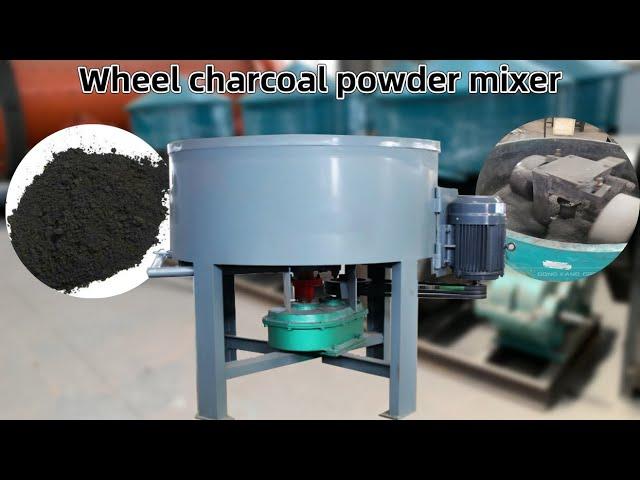 Charcoal powder roller grinding wheel mixer machine