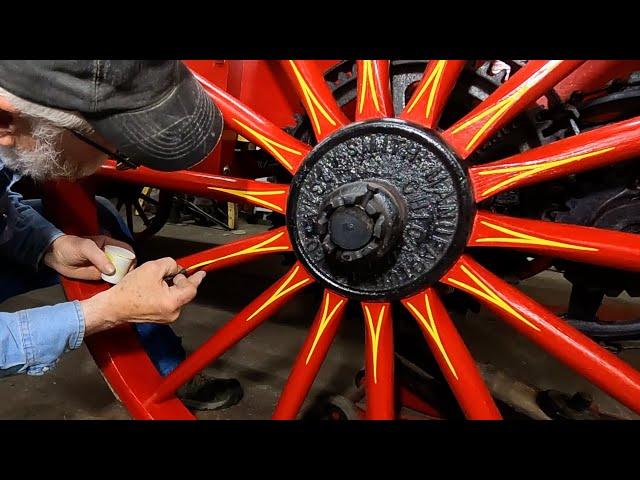 Stripe Pattern on 120 Yr Old Manure Spreader | Engels Coach Shop