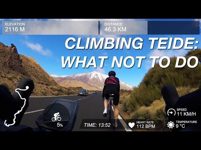 Cyling Mount Teide: Europe's longest continuous climb (with data overlays)