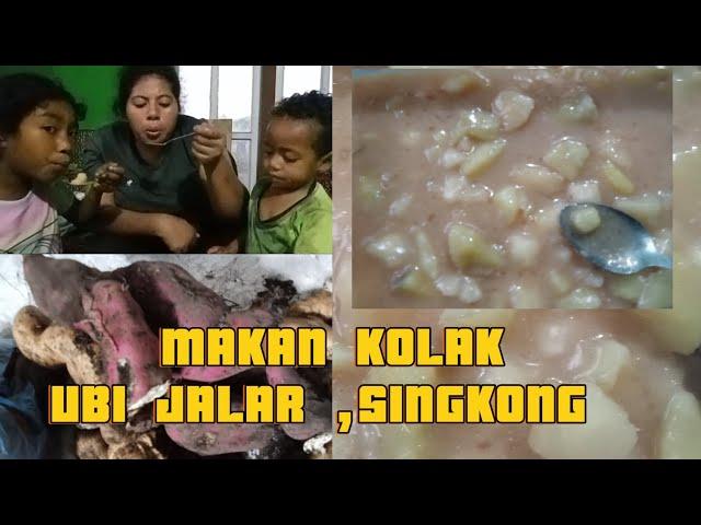 .MASAK  KOLAK UBI JALAR DAN SINGKOK ANAK2 PADA SUKA  VLOG ELIN TKW SINGAPURA 