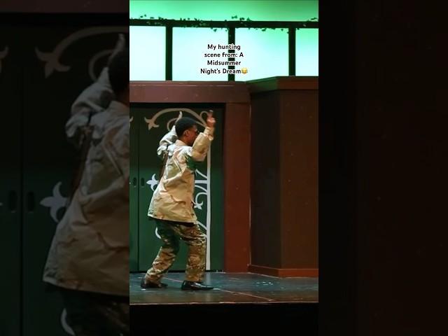 Hunting scene for my first play! #shorts #acting #theater #midsummernight  #shakespeare