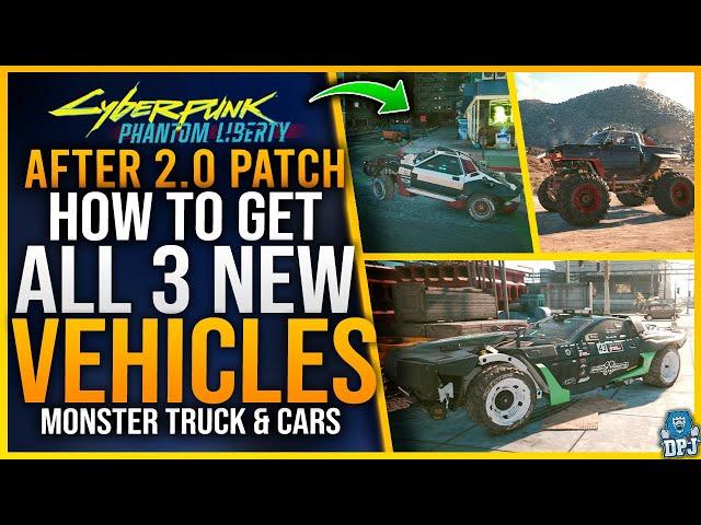 Cyberpunk 2077: ALL NEW CARS With 2.0 Patch Update - How To Get All 3 New Cars Guide After 2.0 Patch