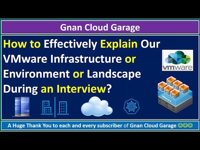 How to Explain Our VMware Infrastructure or Environment or Landscape During an Interview?