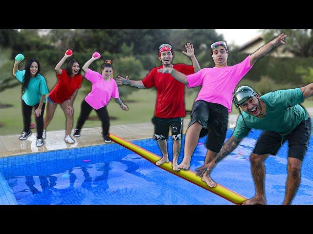 O ÚLTIMO CAIR NA PISCINA GANHA !! Desafio TEENS FUN (maloucos)