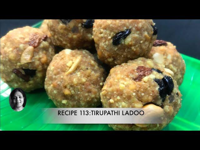 Tirupati Ladoo recipe - Recipe 113|Boondi laddu|Tirupati laddu|How to make Tirupati Laddu