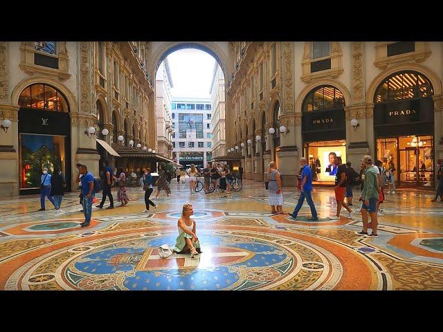 MILAN Piazza DUOMO & Vittorio Emanuele II GALLERY [Italy] walking tour 4k