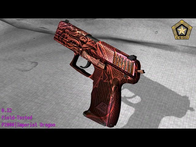 P2000 Imperial Dragon Skin Wear & Float Preview