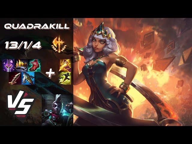 JUNGLE Qiyana vs Ekko [QUADRAKILL] - NA Challenger Patch 25.S2.1